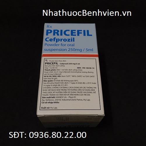 Thuốc Pricefil 250mg/5ml