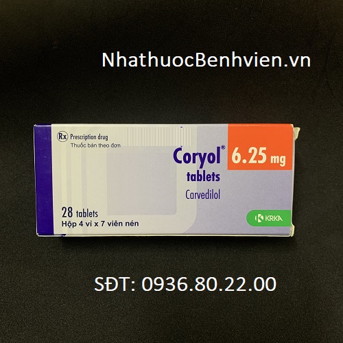 Thuốc Coryol 6.25mg