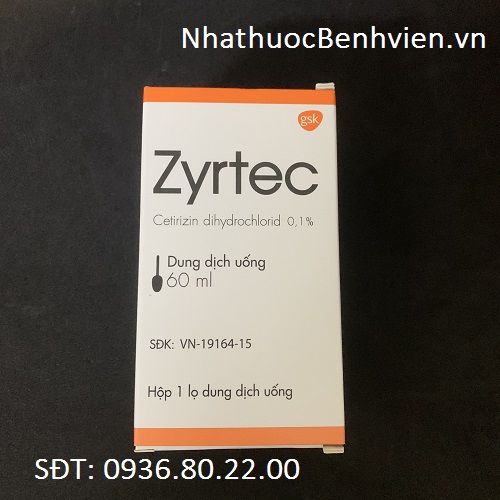 Thuốc Zyrtec – Dung dịch uống 60ml