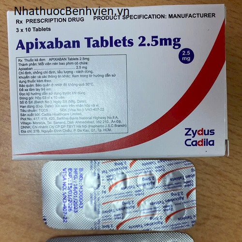 Thuốc Apixaban Tablets 2.5mg