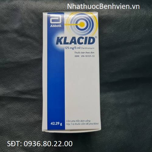 Thuốc Klacid 125mg/5ml - Cốm pha hỗn dịch uống