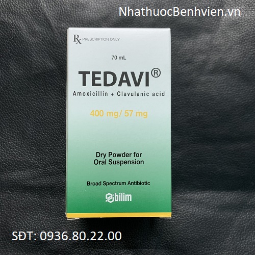 Thuốc Tedavi 400mg/57mg - Bột Pha hỗn dịch 70ml