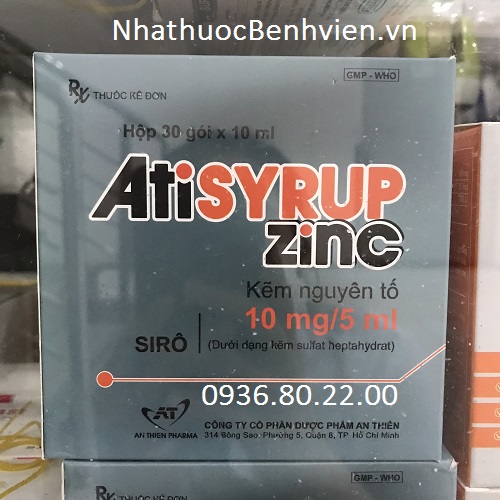 Thuốc Atisyrup zinc 10mg/5ml