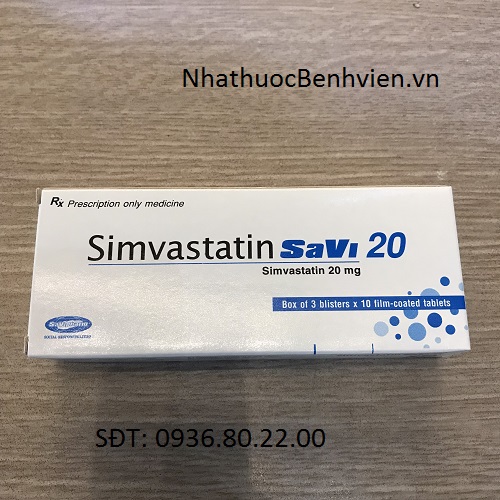 Thuốc Simvastatin Savi 20mg