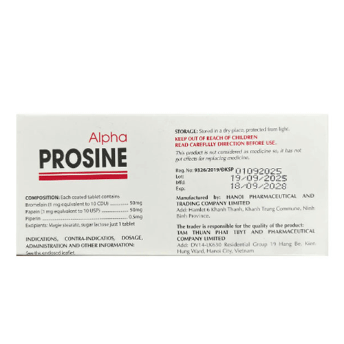 Thực phẩm bảo vệ sức khỏe Alpha Prosine