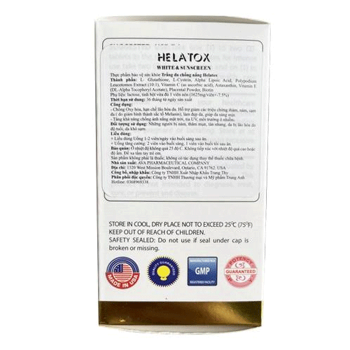 Thực phẩm bảo vệ sức khỏe Helatox White & Sunscreen